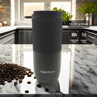 Gambar Mug TS-107 Vacuum Flask Double Wall Channel Motif Pattern 550 ML Keep Hot & Cold Black - Grey dari Ollahomeliving Kota Bogor 3 Tokopedia