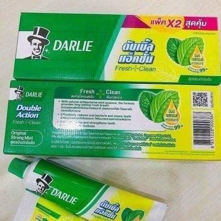 (Combo2) Kem đánh trắng răng Darlie ông già TháiLan bạc hà kemđá n dan 1