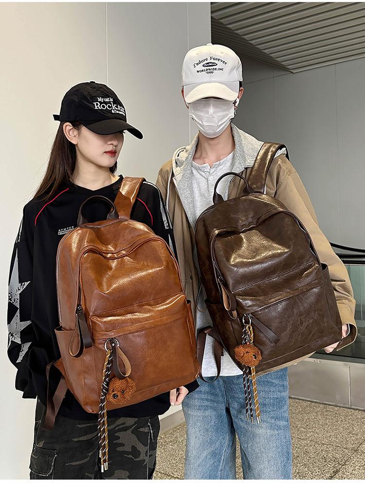 Product Introduction of 2025 Boyatu Hong Kong Style Pu Backpack Female Junior High School Students Large Capacity Lightweight Schoolbag Commuter Travel Backpack Male Fashion 17
