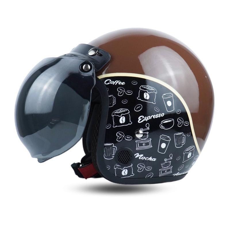 helm bogo dewasa Helm SNi karakter Lucu kekinian Kaca Motorcycle 6