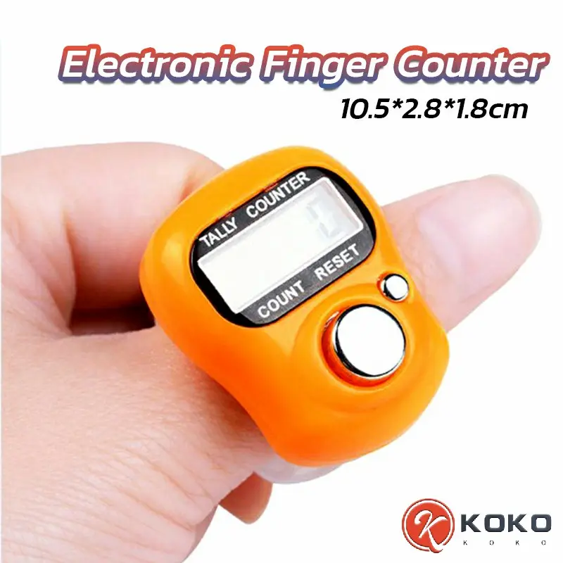 KOKO SHOP Finger Counter Mini Portable Light Weight Resettable Digital Row With LCD Display Colourful