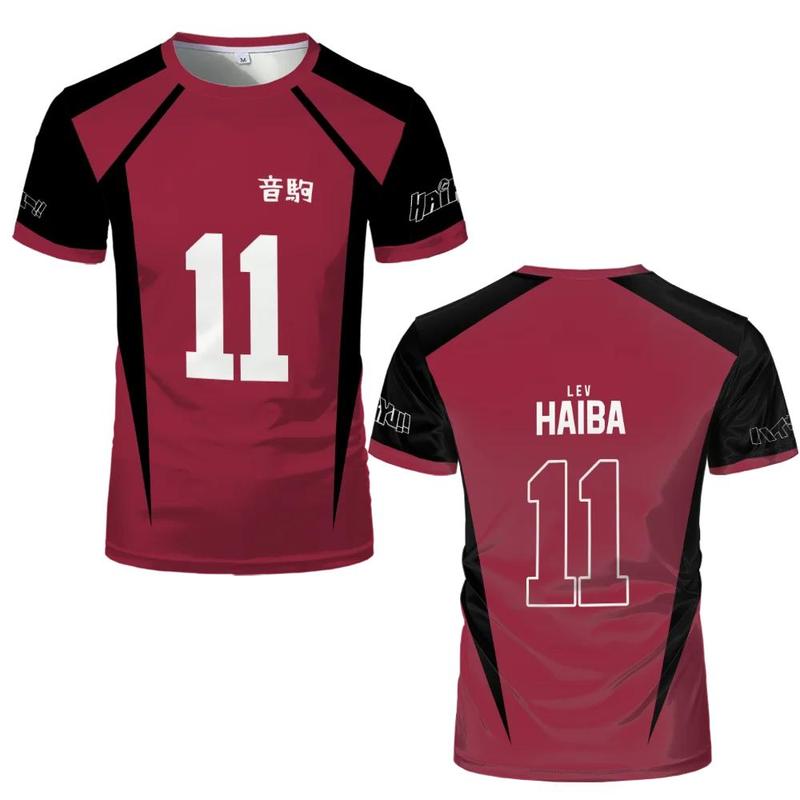 Áo Thun Đồng Phục Haikyuu Nekoma, Chủ Đề Anime, Thiết Kế Kozume Tetsurou Kuroo, Trang Phục Hóa Trang, Câu Lạc Bộ Bóng Chuyền Trung Học, Áo Thun Quần Áo Thể Thao Nam, Áo Thun ngắn Tay, Thích Hợp Cho Nam Và Nữ, Quần Áo 7