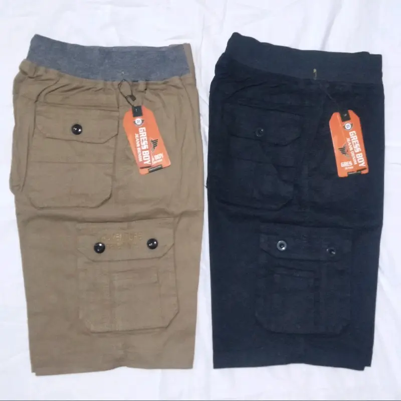 Celana Cargo Pendek Pria / CELANA CARGO KARGO RIP KIMPUL SELUTUT BY GRESS BOY Dewasa Karet Katun Tebal 3