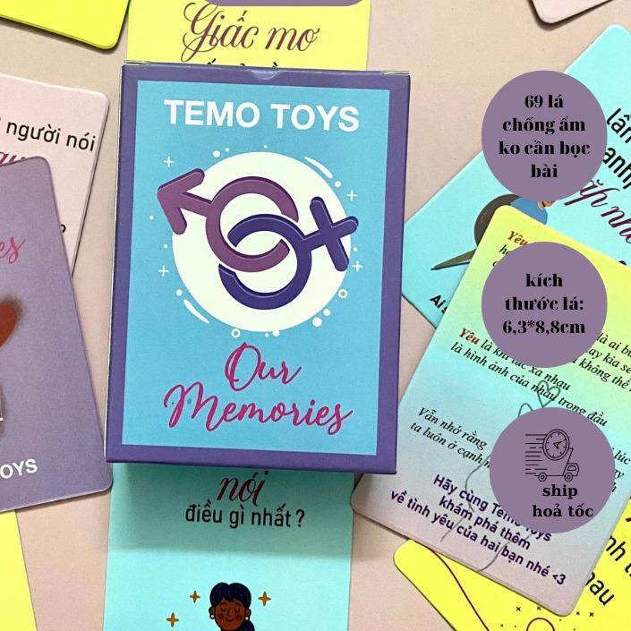Bộ bài tình yêu thấu hiểu OUR MEMMORIES drinking game dành cho các cặp đôi chia sẻ cảm xúc Temo Toys Thẻ Bài Cards