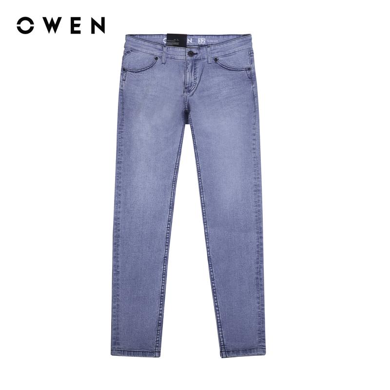 OWEN - Quần jean Nam Slim Fit - QJS230146 Màu Xanh - Chất liệu 98% cotton- 2% spandex Menswear