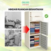 Gambar MOLION Pakaian Lemari Kabinet Plastik HDPE 41x31x108cm Lemari Mainan Serbaguna Minimalis 001-M2504 - A dari Calary Toys Kota Surabaya 3 Tokopedia