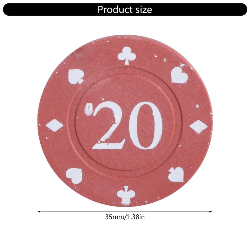 Product Introduction of dong 100Pcs Casino Poker Chip Roulettes Game Bingo Chip Counting Counter Poker Chip 0