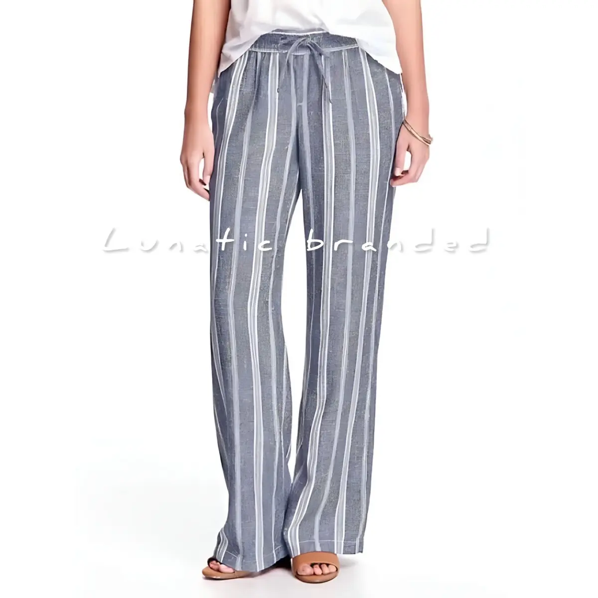 Wide Leg Linen Pants-Celana Kulot Viral