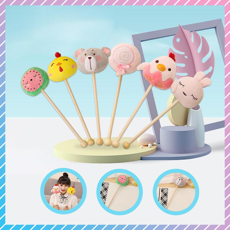 Gậy đấm lưng hình thú bông đáng yêu, cây đấm lưng thư giãn vải bông mềm, tay cầm chắc chắn M103