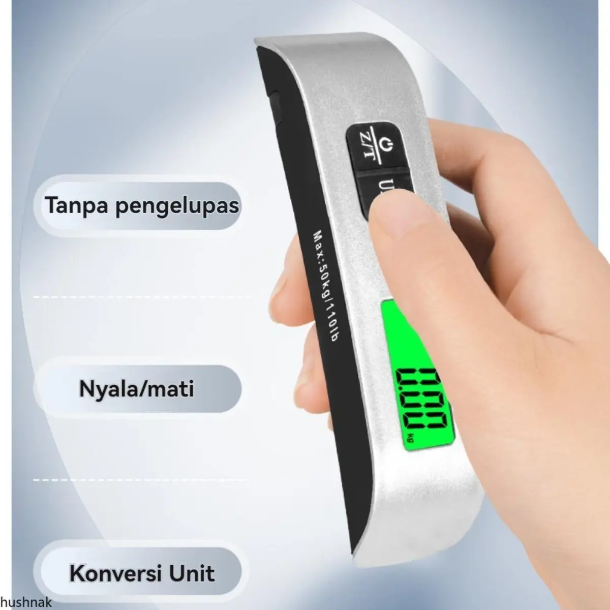 Timbangan kait elektronik 50KG timbangan bagasi portabel timbangan genggam rumah tangga timbangan portabel gagang tebal