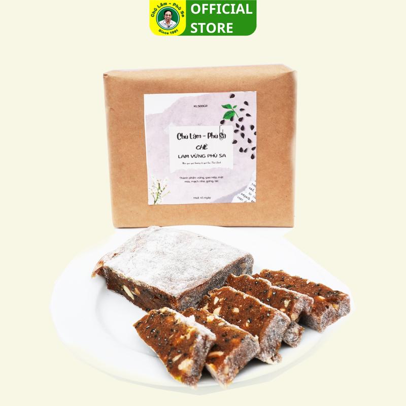 T4 - Chè Lam Vừng - Mè Đen Chú Lâm Phù Sa. kẹo Food Ăn Vặt Snack Thức Ăn Cake  hữu cơ trà