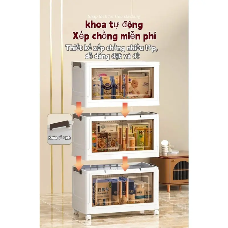 【Rộng 50】Derorice stail Tủ đựng đồ nhựa màu trắng thời trang, có sẵn 3/4/5/6 tầng, lắp đặt tự do，rộng 50cm, linh hoạt kết hợp, thiết kế đơn giản 5