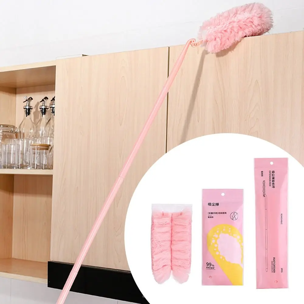 somna Portable Adjustable Dust Duster Electrostatic Adsorption Extra Long Feather Duster Foldable Household Cleaning Artifact
