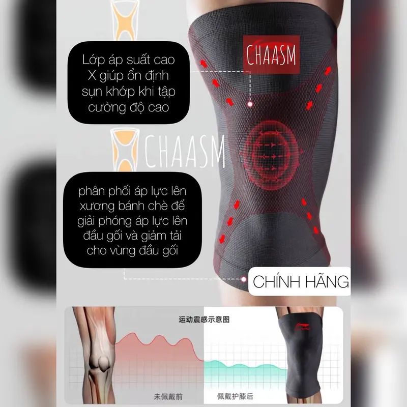 Bao bảo vệ/ bó gối thể thao bản nâng cấp/ băng đàn hồi đa chiều CHÍNH HÃNG 1