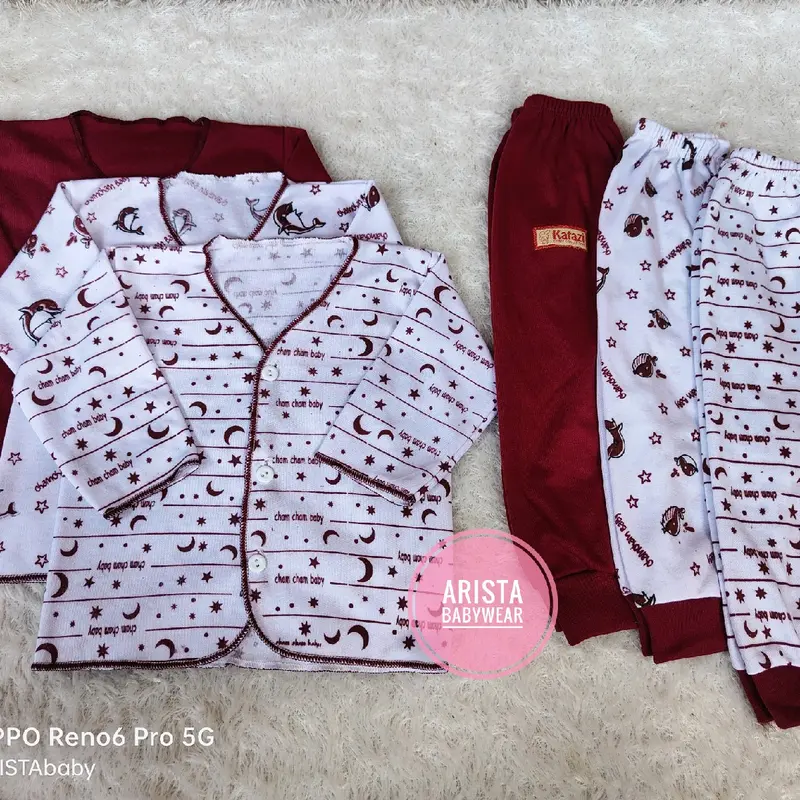 ￼18pcs baju+celana bayi mix polos & motif SNI Chamchambaby 3