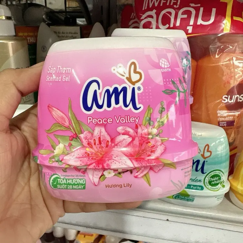 ️SÁP THƠM KHỬ MÙI AMI; Sáp thơm phòng Ami 200g khử mùi phòng ngủ nhà vệ sinh toilet ô tô với hương thơm chiết xuất từ thiên nhiên, giúp khử mùi và lưu hương lâu 5