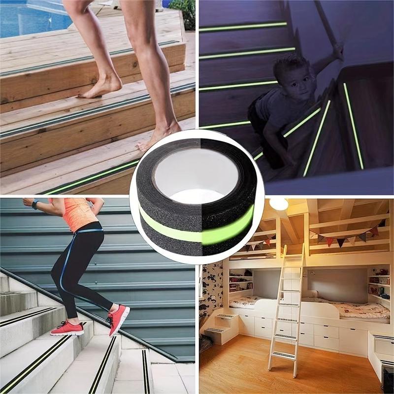 Luminous Self Adhesive Safety Anti Slip Tape, Reflective Tape with High Traction Gravel, Universal Tape for Indoor & Outdoor Stairs, Home Accessories 6
