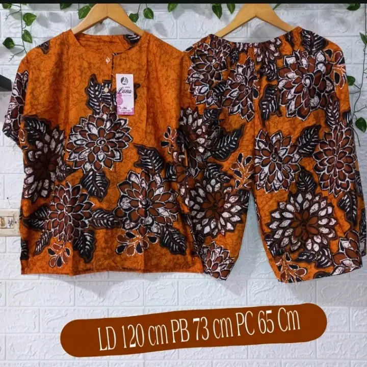 Setelan gogo jumbo celana pendek baby doll muat sampai 70 Kg LD 120 1