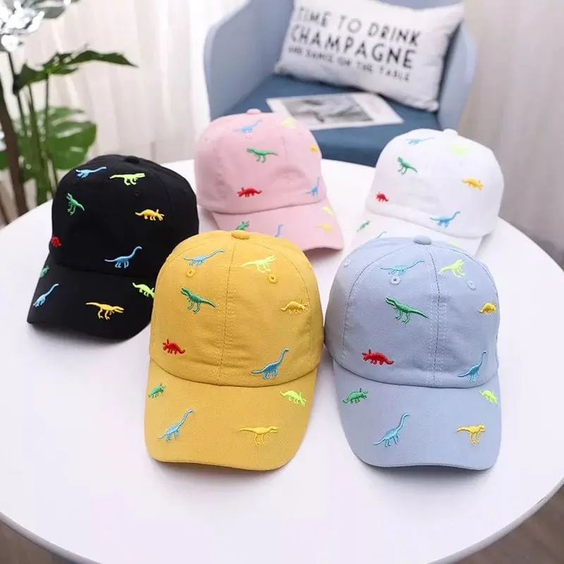 Topi Anak Karakter Dino / Dinosaur Full bordir Topi hewan topi bayi Topi Bisbol