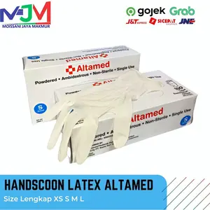 Altamed Sarung Tangan Karet Lateks Non-Steril Size XS S M L untuk Praktikum Medis & Kegiatan Sehari-hari - Cleaning