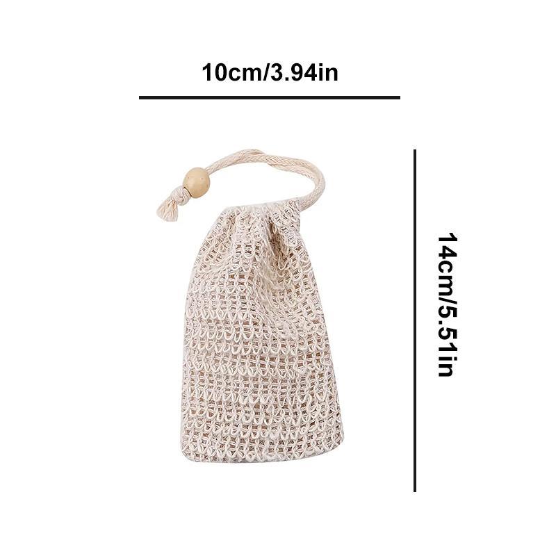 Exfoliating Soap Bar Saver Pouch, 5pcs/set Facial Cleaning Soap Foaming Net Bag with Drawstring, Everything Shower Products, Shower Cleaning Sponge Bag, Hygiene Products 1