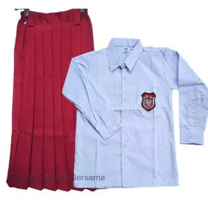 Setelan Seragam Sekolah SD Mi Pramuka Rok Full Rempel Dan Baju Lengan Panjang Anak Berkah Bahagia Bersama span Fashion Kemeja