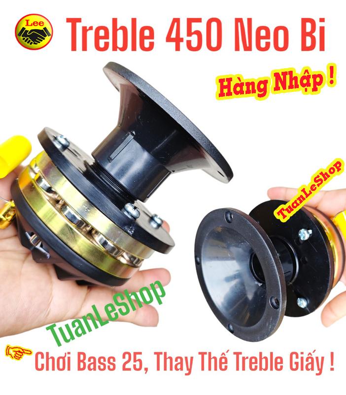 2 LOA TREBLE 450 NEO BI KÈM PHỄU 10 THAY TREBLE GIẤY 10CM, LOA TREBLE 10CM Kem Phụ Kiện Nghe Nhạc Phụ Kiện