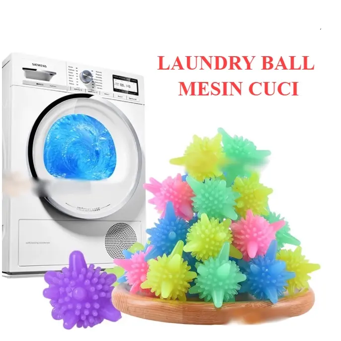 RD Bola Pembersih Pakaian Alat Pembersih Baju Pencuci Pakaian Anti Kusut Washing Laundry Ball Silicon 7