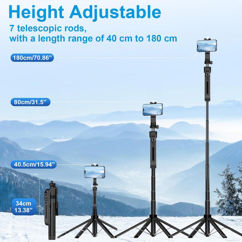 Auto Face Tracking Tripod, 360° Rotation Phone Holder with Remote Control, Moving Tripod for Video Live Stream, Phone Camera Stabilizer, Selfie Stick, Electronics Accessories, Black, Smartphone, Cellphone 6