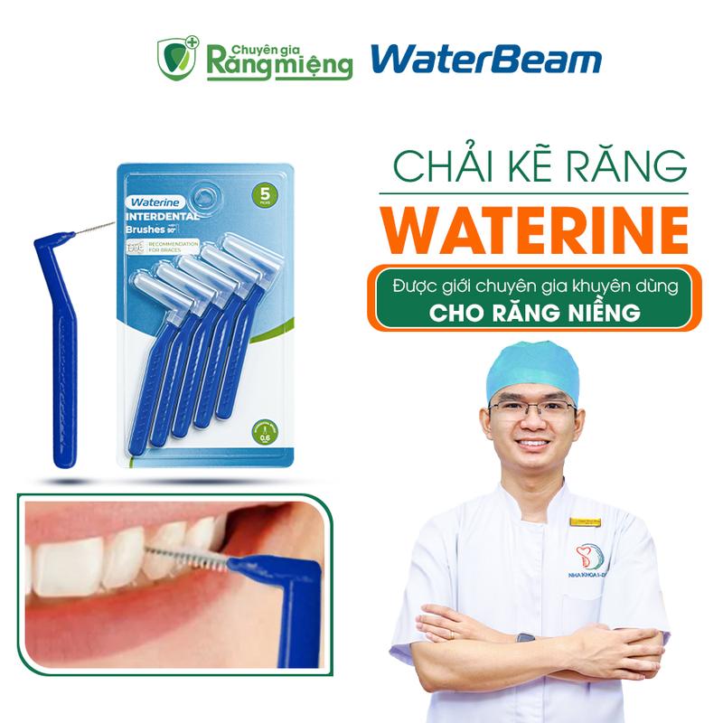 [QUÀ TẶNG KHÔNG BÁN]  Bàn Chải Kẽ Waterine - Vệ Sinh Kẽ Răng, Bảo Vệ Nướu, Cho Người Niềng Răng - 5 Cây/Vỉ 1