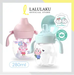 LALULAKU Botol Minum Anak Bayi Training Cup / Sippy Cup 280 ml Karakter
