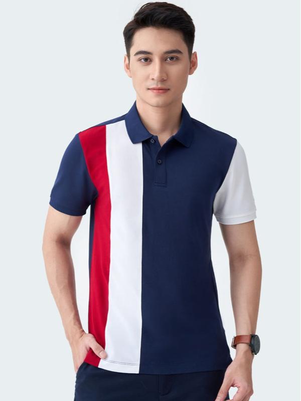 Áo Polo Nam 5S FASHION Chất Cotton Co Giãn, Thiết Kế Can Phối Dọc Thân Áo Nổi Bật, Lịch Lãm (APC24089) Menswear Shirt Có Cổ 6
