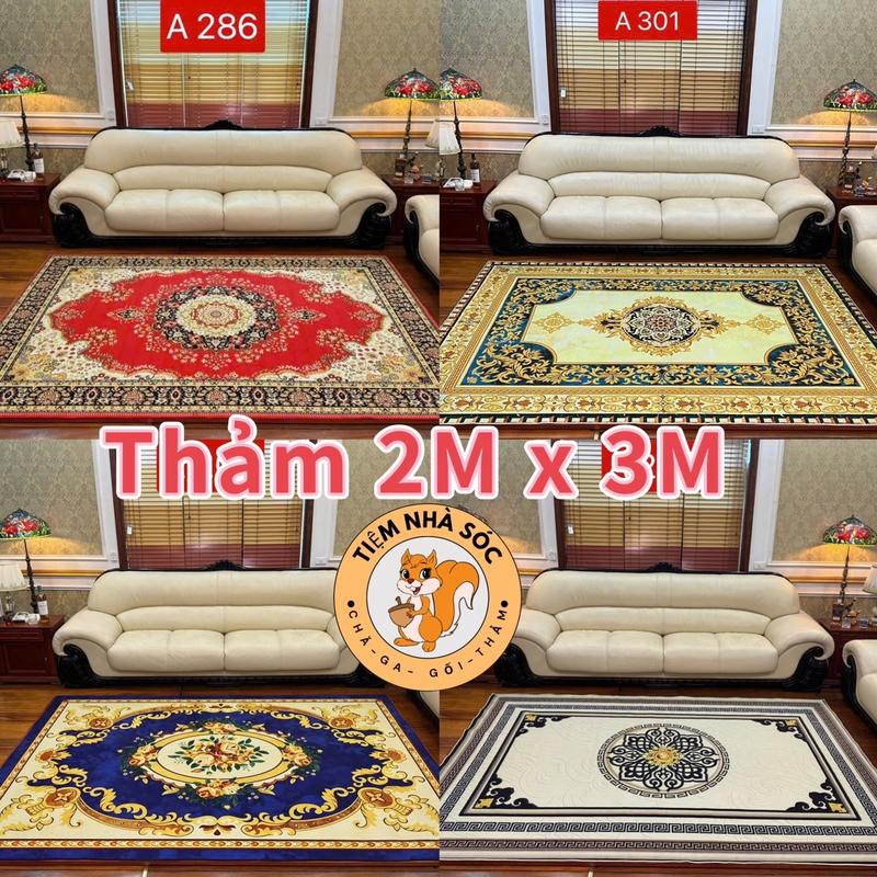 ( KT Lớn 2M x 3M) Thảm bali Nhập Khẩu công nghệ đức 5D mẫu Cổ Điển kích thước 2M x 3M th ả