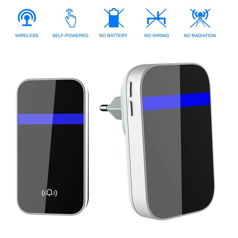 Product Introduction of Cincin Loceng, Borong Kilang, Loceng Pintu Tanpa Wayar Luaran, Kalis Air, Dikuasakan Sendiri, Tanpa Bateri, Loceng Pintu Tanpa Wayar Kinetik Security Bell 4