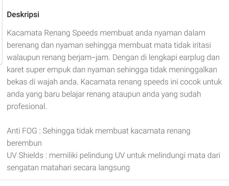 Product Introduction of KCS4600 Kacamata Renang Speed Anak 3