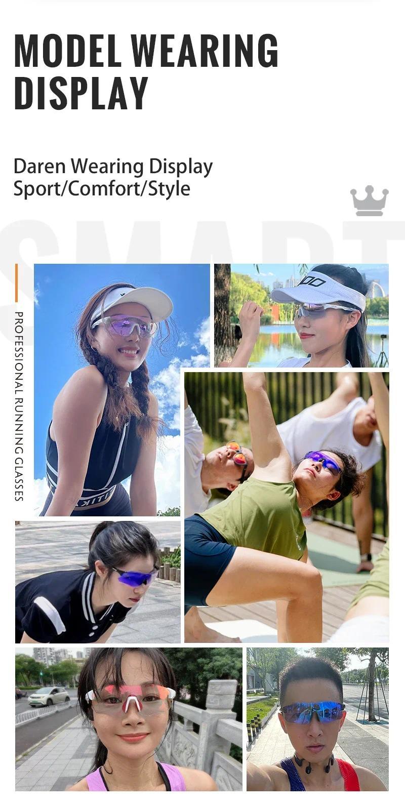 Product Introduction of Kapvoe Men Running Sunglasses Cycling Glasses Colared Photochromic Glasses Purple UV400 Bike Eyewear MTB Sports Bicycle Goggles 13