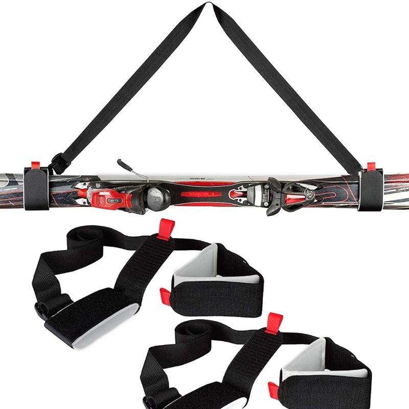Product Introduction of Nylon Skiing Bags Adjustable Skiing Pole Shoulder Hand Carrier Lash Handle Straps Porter Hook Loop Protecting For Ski Snowboard 19