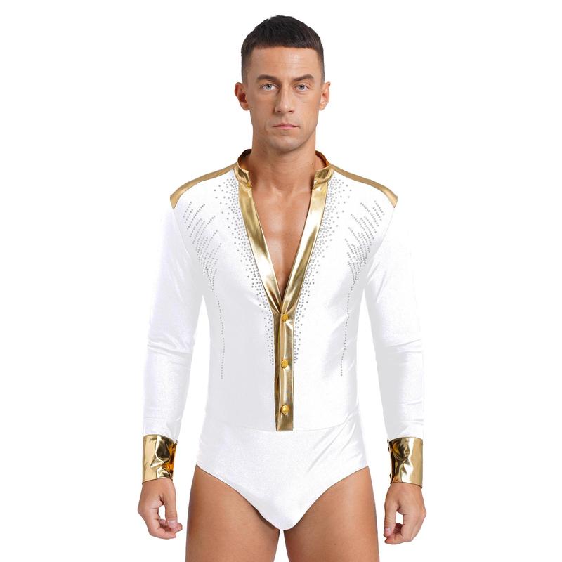 Bodysuit Rumba Tango Latin Nam, Kvysinly, Áo Dài Lát Khiêu Vũ Latin Đính Đá Sáng Bóng, Thích Hợp Để Trượt Patin, Trang Phục Khiêu Vũ 3