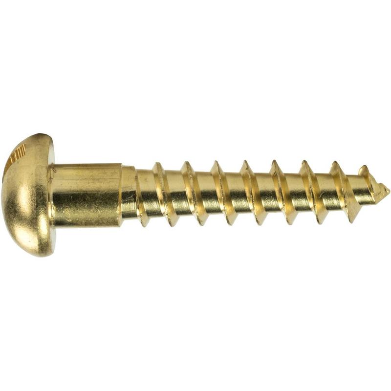 Product Introduction of Hardware Slotted Drive Fasteners Self Drilling Minus Wood Screws Round Head Solid Brass 10