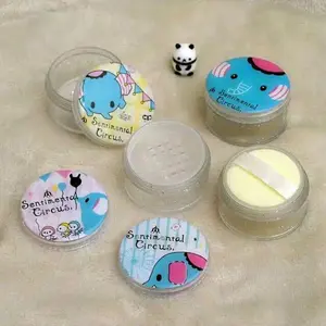 Tempat Bedak Tabur Mini Loose Powder Travel dengan Saringan dan Spons - Karakter