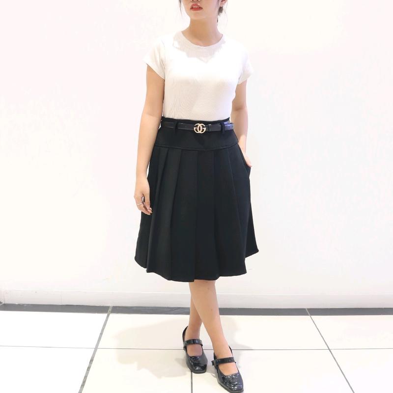   Mã 11  Váy xếp ly dài 60cm lưng chun co giãn  Không kèm thắt lưng   - CVXL 011 Nữ Women Kem Nhung 