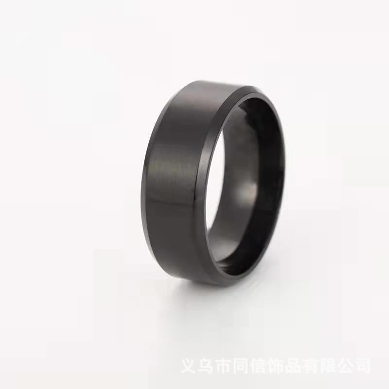 Product Introduction of Nhẫn Nam Màu Đen, Chất Liệu Thép Không Gỉ, Thép Titan, Phong Cách Cổ Điển Nhẫn Cặp Đôi, Bộ Dành Cho Nam Và Nữ Women Móc Chìa Khoá 7