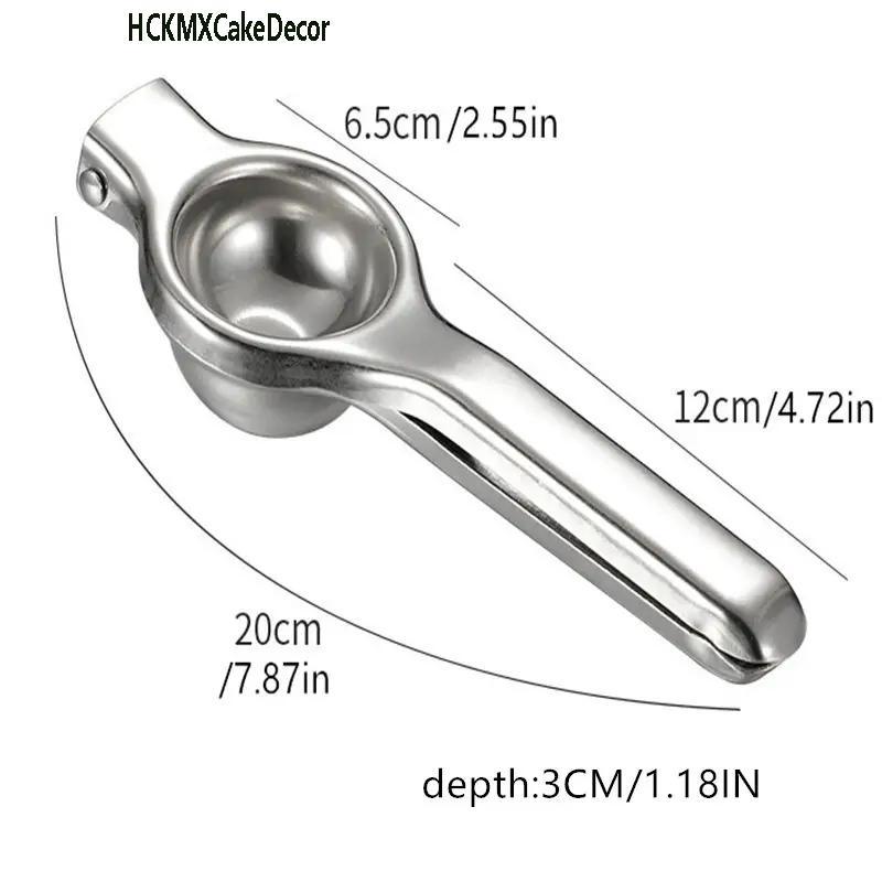 Stainless Steel Lemon Squeezer, 1 Count Portable Fruit & Vegetable Hand Press Juicer, Food Gadgets for The Home, Kitchen Bar Gadget 3
