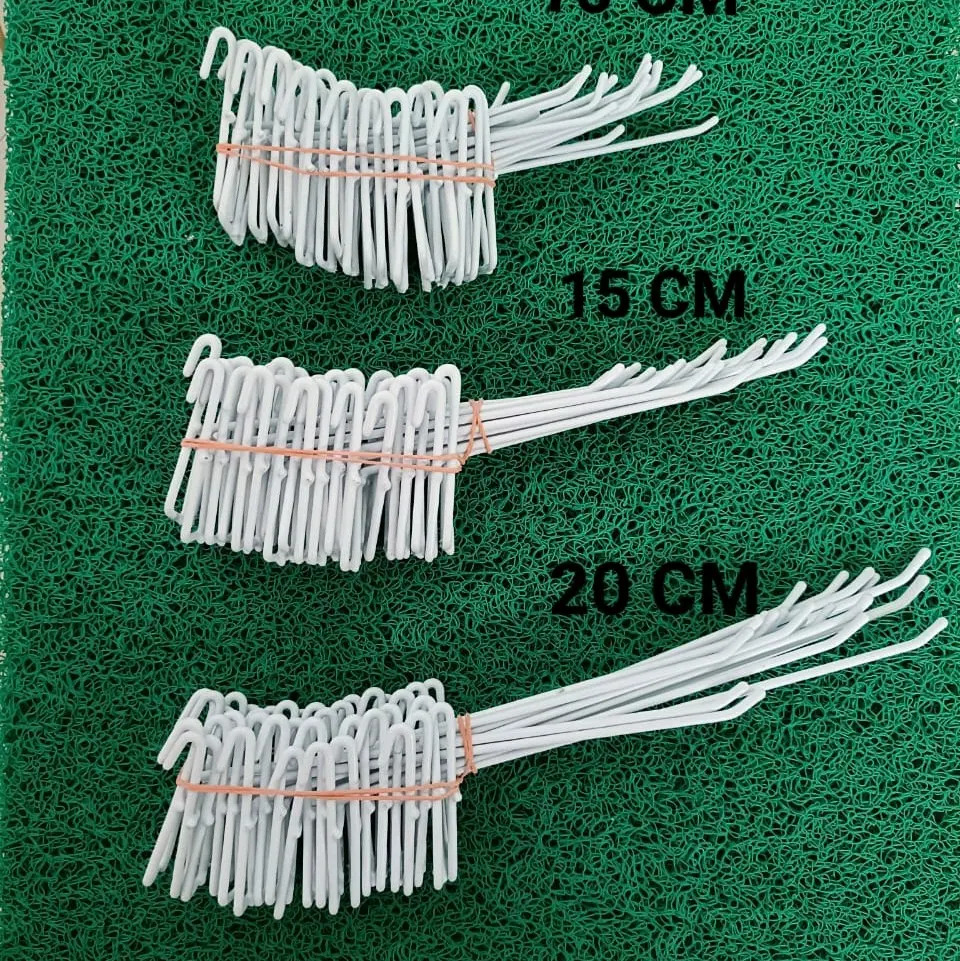 10pcs, cantolan ram kawat ram putih ukuran 10cm, 15cm,20cm,( gantungan hook ram aksesoris besi dinding)