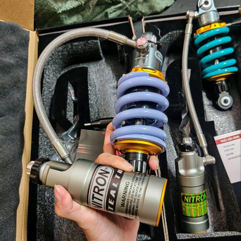 {Mode DNA} Phuộc sau NITRON bình dầu xám gắn Exciter 2010 ex135 150 155 Winner X V1 V3 Sonic Satria Raider Phụ Tùng 2