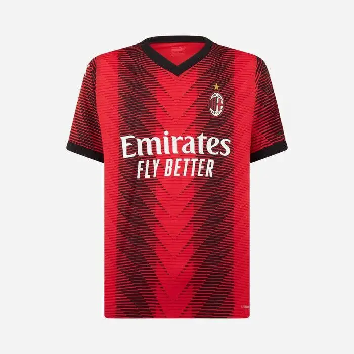 Yx 2023-2024 AC Milan Home Giroud Pulisic Leao Tomori Theo Jersey T-shirt for men and women. penang  shirt