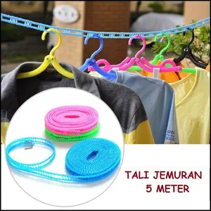 Tali Jemuran Tambang 5 Meter / Nilon 10 Meter Anti Slip Baju