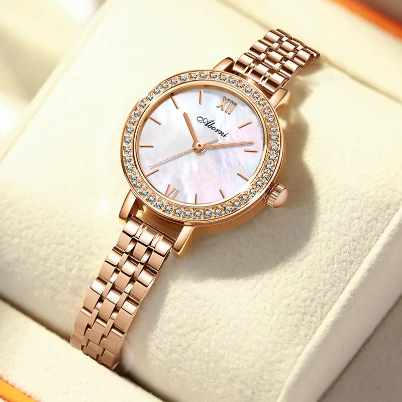 Women's Watch Special Interest Light Luxury Quartz Watch Popular Watch Waterproof Diamond Gold Stainless Steel Watch