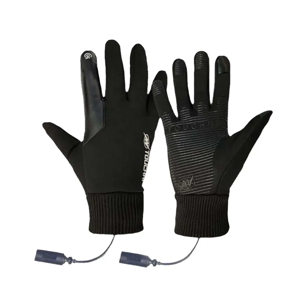 [Duontr]- Winter Cycling Gloves Waterproof Heated Gloves Usb Heated Cycling Gloves Warm Touchscreen Anti-slip Waterproof Winter Gloves for Men and Women Outdoor Motorcycle Electric