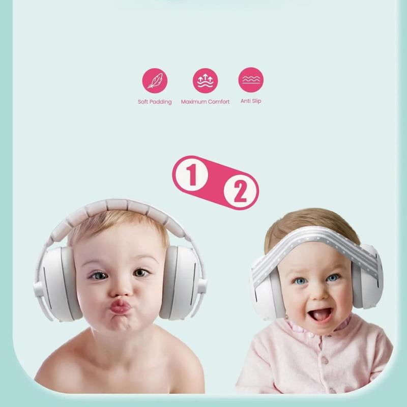 Car baby earmuffs Adjustable noise cancelling earmuffs 2 in 1 convertible earmuffs Outdoor sleeping aircraft noise cancelling earmuffs 4